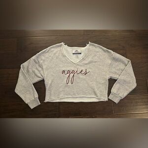 Summit Sportswear Texas A&M Aggies Cropped Sweatshirt Size M